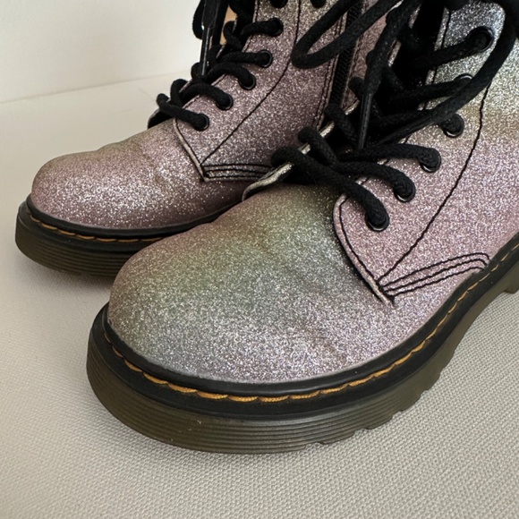 Dr. Martens Junior 1460 Rainbow Glitter Lace Up Boots - Picture 6 of 13